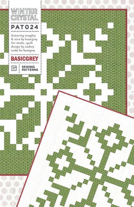 Winter Crystal - Quilt KIT - Featuring Naughty or Nice by Basic Grey for Moda - Pattern by Audrey Tanke - RebsFabStash