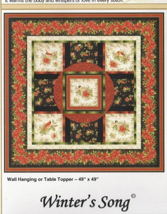 Winter's Song - Quilt Pattern - by Jan Douglas - Table Topper or Wall Hanging - Maywood Studio Songbird Christmas (In Stock) - RebsFabStash