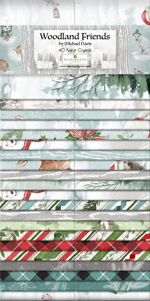 Woodland Friends - Jelly Roll - (40) 2.5" strips 40 Karat Crystals - Michael Davis for Wilmington Prints - Featuring Woodland Friends! Adorable Winter collection - RebsFabStash