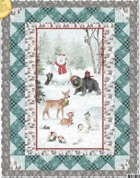 Woodland Friends -per PANEL- Michael Davis for Wilmington Prints - Bears, Deer, Polar Bear, Snowman - RebsFabStash