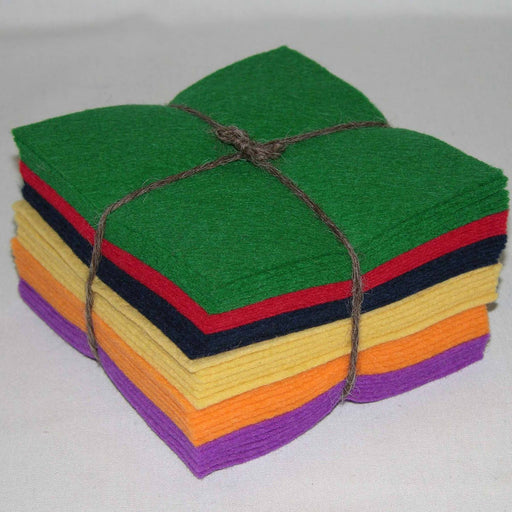 100% Wool Charm Pack from National Nonwovens 36-5 Squares Classic Colors