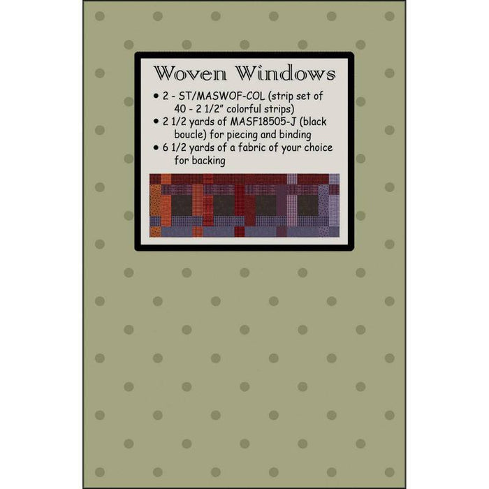 Woven Windows - Quilt PATTERN - designed by Bonnie Sullivan for Maywood - Uses Woolies Flannel! Sew Fun!! - RebsFabStash