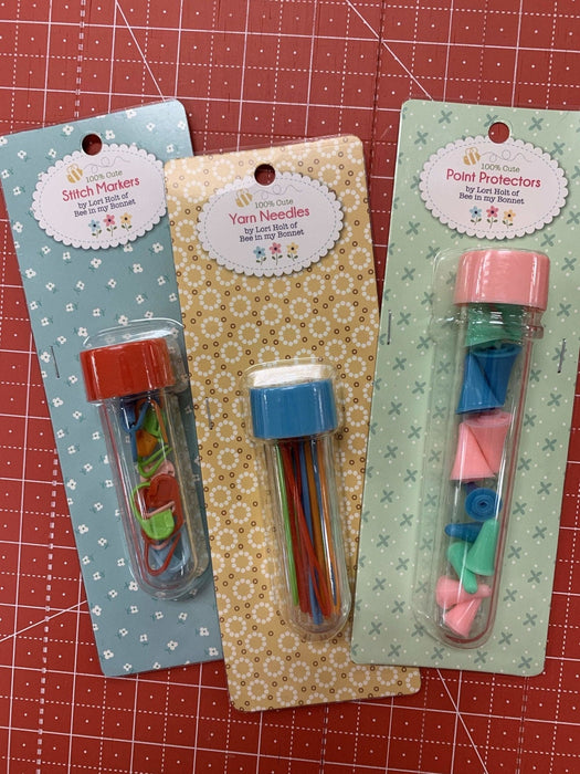 Yarn Needles, Stitch Markers, and Point Protectors by Lori Holt for Riley Blake Bee in my Bonnet at RebsFabStash