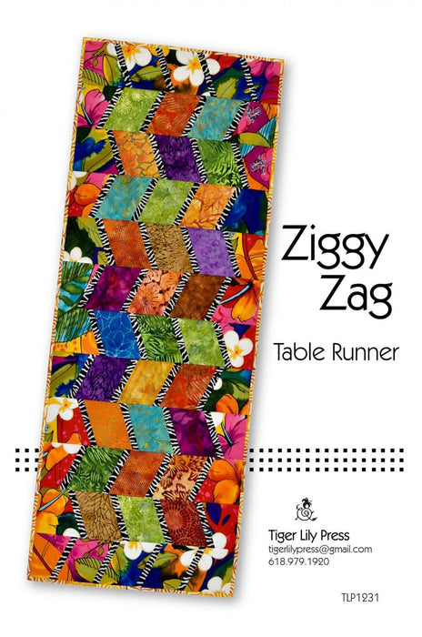 Ziggy Zag - Table Runner pattern - Tiger Lily Press - TLP1231 - RebsFabStash